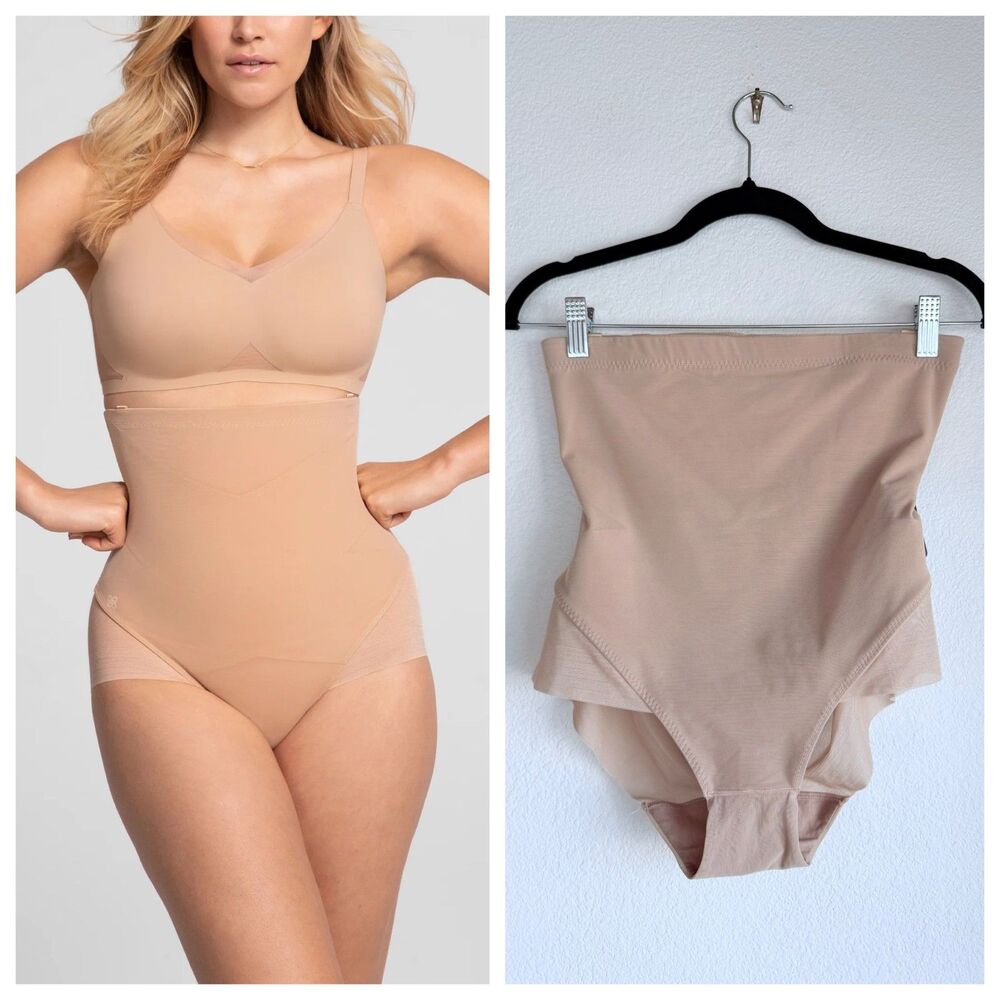 NEW Honeylove Shapewear Women's High Waist SuperPower Brief in Sand Size Medium